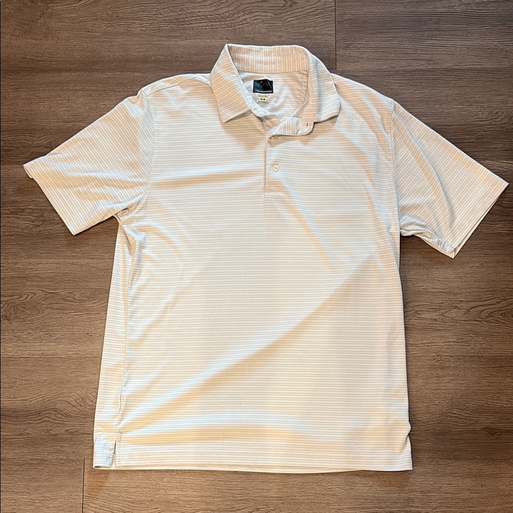 Greg Norman Men's Cream Polo Shirt